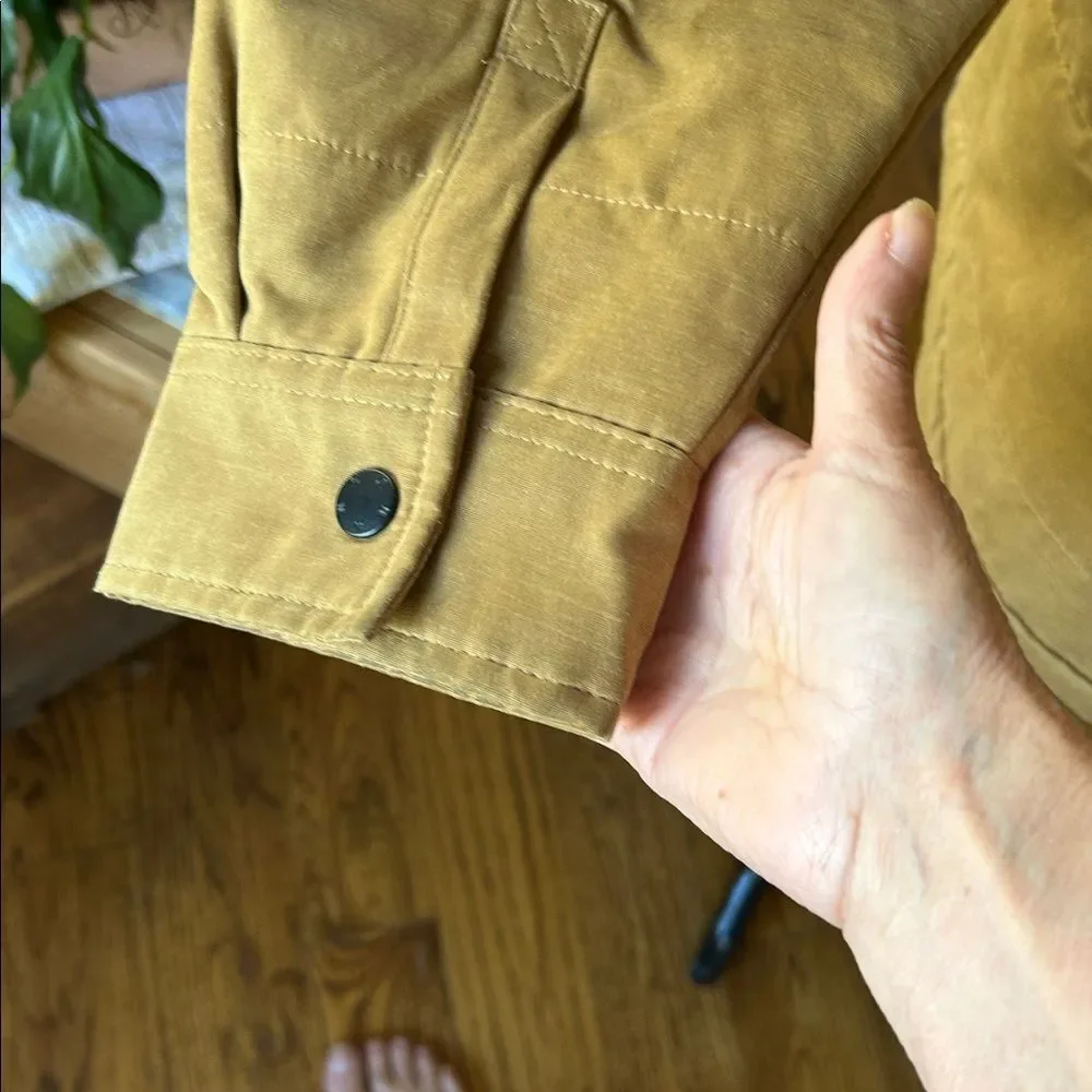 Hurly Fleeced Lined Snap Button Men’s Brown Tan Work Jacket